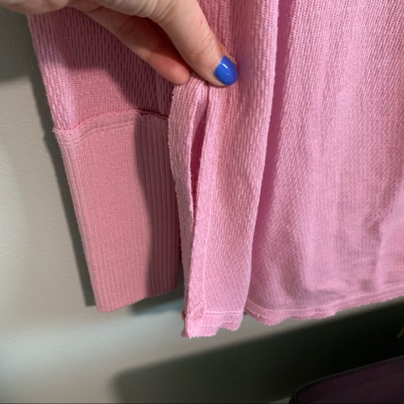 We the Free Free People Pink long Sleeve Tunic Top-Lg - Picture 2 of 8